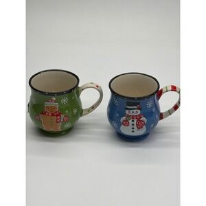 Temp-tations by Tara Winter Whimsy 16oz Mugs Set of 2‎ Gingerbread Snowman